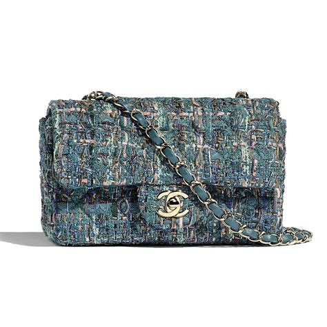 blue chanel bags|chanel blue fabric bag.